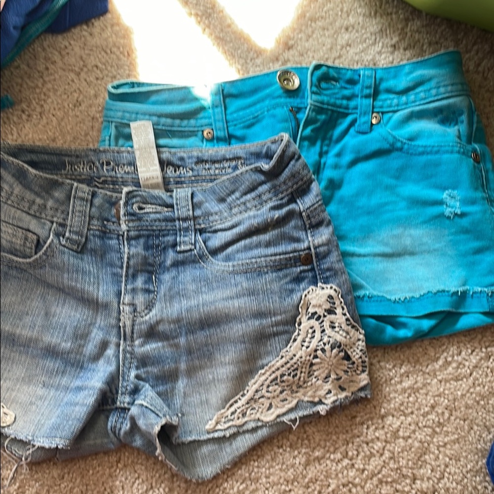 Justice Blue and Denim Kids Shorts